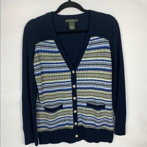 Eddie Bauer women’s Navy Blue Cardigan Size Medium